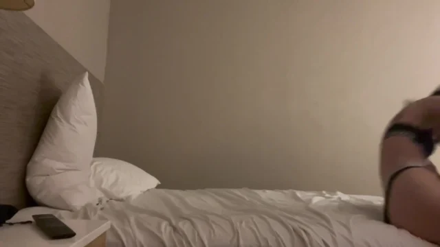 essaere playing lesbian in her bedroom